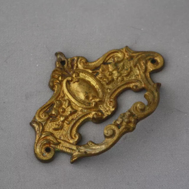 Antique Victorian Gilt Brass Pull Handles