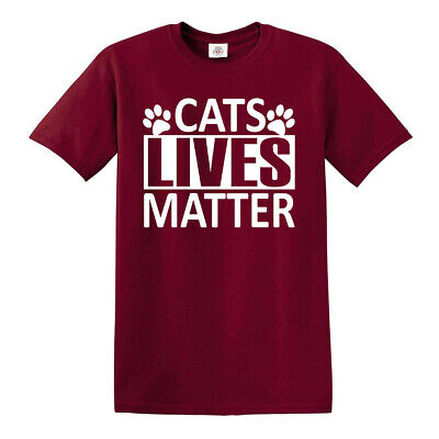CATS LIVES MATTER T-Shirt Kitty Animal Lovers Rescue Kitten Cat Funny Tshirt Top