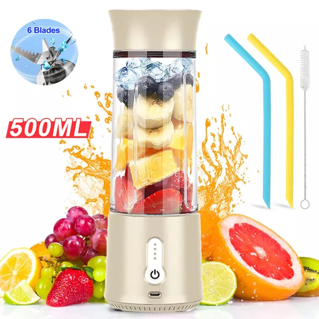 500ml USB Tragbarer Mini Mixer Smoothie Maker Blender Elektrischer Saftmixer