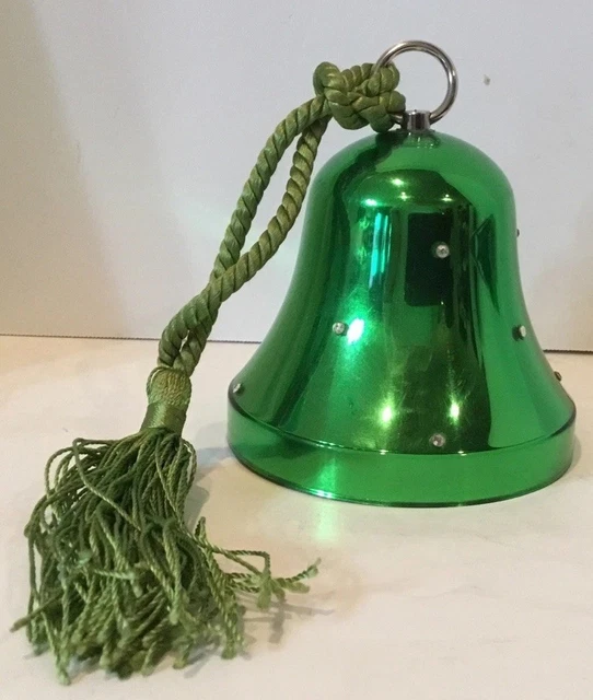 REUGE GREEN BELL Ornament Music Box Western Germany Plays