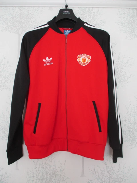 ADIDAS ORIGINALS MANCHESTER United Retro Track Top Jacket Size