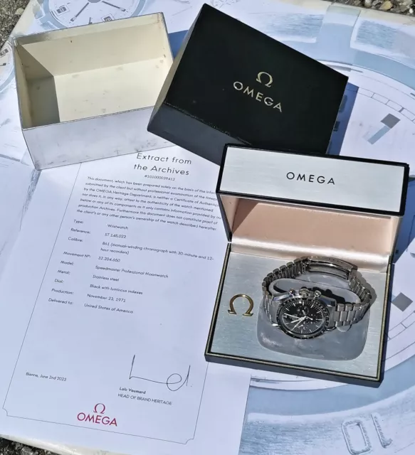 Chrono Omega Moonwatch Speedmaster 861 Del 1971 con Extracto Oficial Y Box