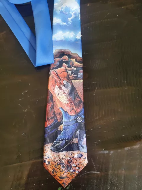 Rockmount Ranch Wear Tie Boots N Spurs Made in USA Limited Edition 1992