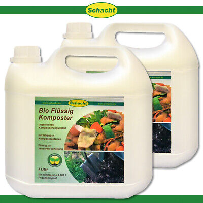 Bandeja 2x 3l bio líquido-compostador de jardín de residuos nutrientes microorganismos