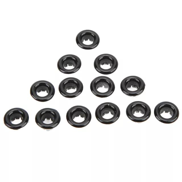 (Bright Black)Metal Buckle Section Fine Craft Penetration Eyelets For