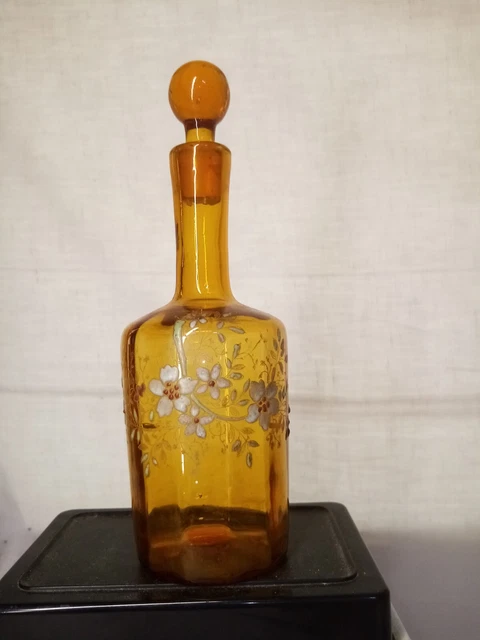 carafe en verre émaillé ,carafe en verre jaune émaillée