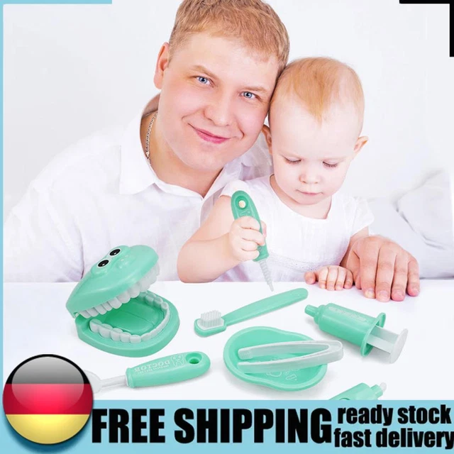 Tikhell 9-teiliges Zahnputzspiel f? Kinder, p?agogisches Dental-Szenenspielzeug,