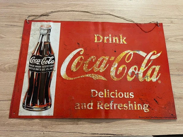Enseigne Coca-Cola Vintage Pour Collectionneurs - Format 30x40 Cm, Décoration Rétro Pub