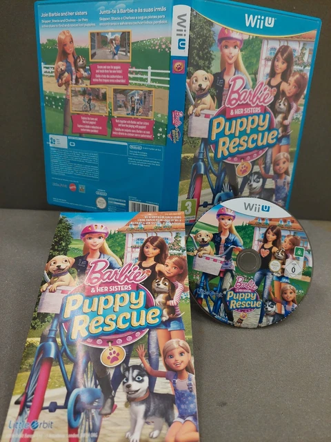 BARBIE & HER Sisters Puppy Rescue Nintendo Wii U Game + Manual Clean Uk