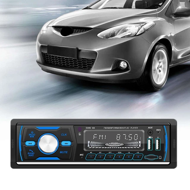 Unité de tête audio dans le tableau de bord Lecteur MP3 de voiture Bluetooth
