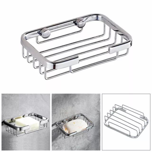 Bathroom Soap Holder Tray Stainless Steel Dish Holder Wall Mounted Soap Rack