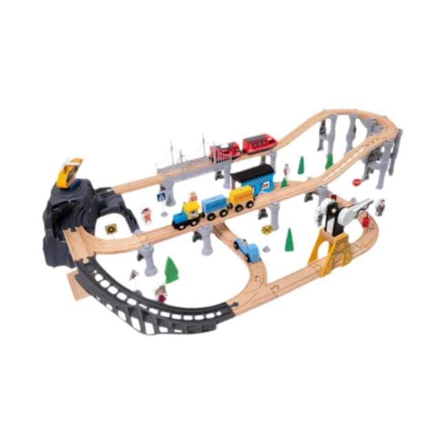 Tiny Conductors Lot de 18 connecteurs et adaptateurs de voie de train en bois 100 % bois véritable mâle-mâle et femelle-femelle, compatibles avec les ensembles de chemin de fer Thomas et les