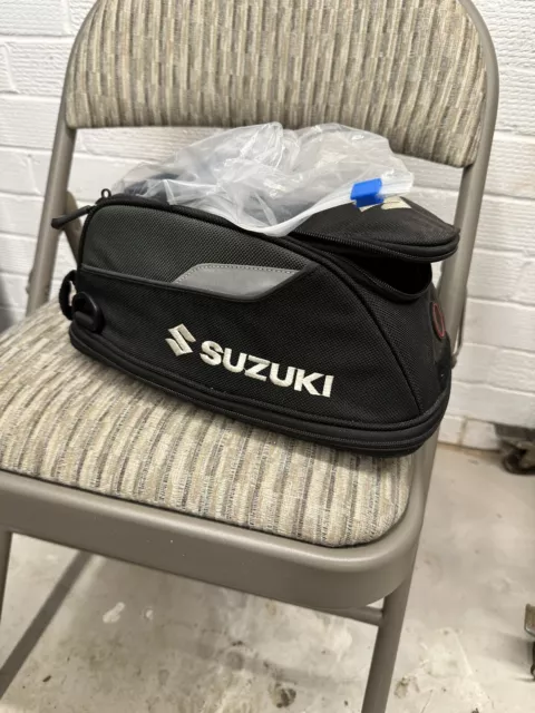 Suzuki Black Tank Bag, Small, Ring Fixing, Motorcycle Luggage New 990D0-04300-00