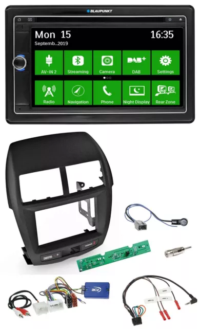 Blaupunkt Bluetooth 2DIN Lenkrad DAB USB TMC Navigation für Mitsubishi ASX 2010-