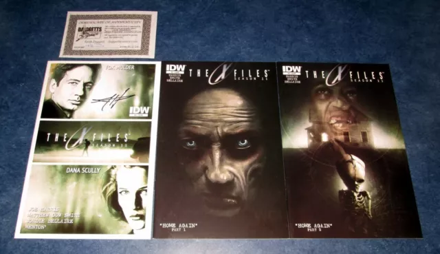 the X-FILES season 11 #1 signed #2 3 1st print IDW COMIC JOE HARRIS FOX MULDER