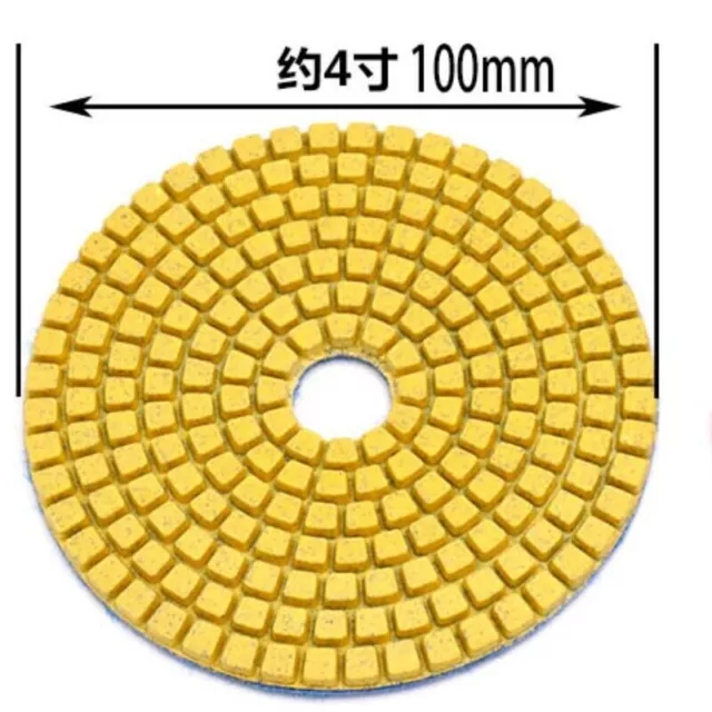 4" Diamond Wet Polishing Pad Grit 1000 10pcs for Granite Concrete Marble