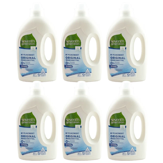 Seventh Generation Original Detergent 6 x 20 Wl 0% Perfumes - Dyes