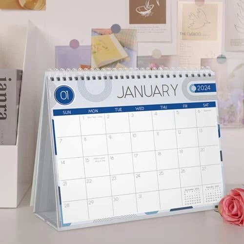 DESK CALENDAR 20242025, Jan. 2024 to Jun. 2025, 2024 Small Desktop