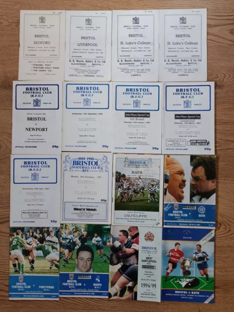 Bristol Rugby Programmes 1965 - 2009