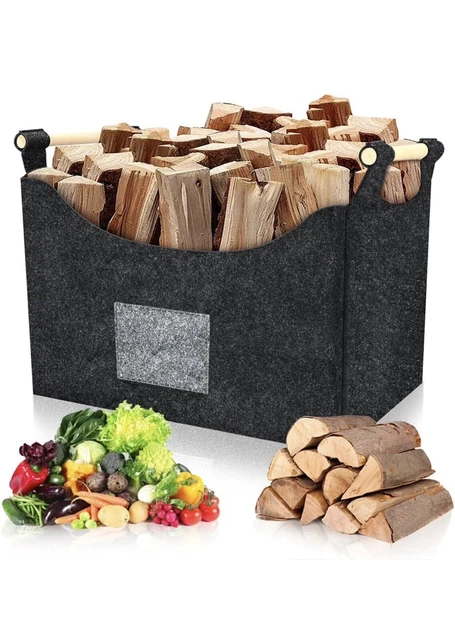 XXL Borsa in Feltro per Legna da Ardere, Borsa per Legna da Ardere30x50x30cm