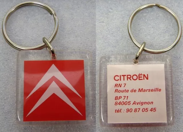 Porte-clés Bourbon - CITROËN - Logo années 80 - Route Nationale 7 - 84 Avignon