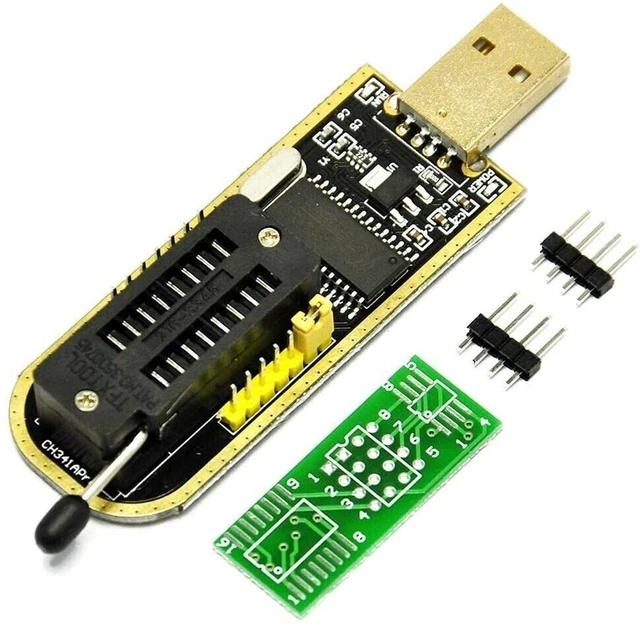 Programmatore CH341A Per BIOS - Con Clip SOP8, Adattatori 1.8V | Per Chip EEPROM 24/25 Series - Foto 6