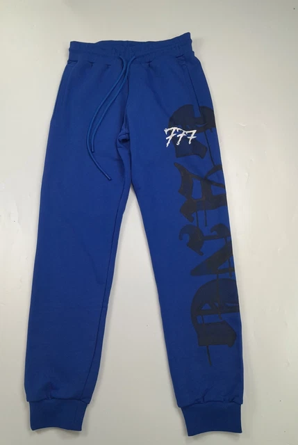Pantalone della Tuta Uomo 777 TRIPLOSETTE Bluette Cotone Garzato Inverno Comodo