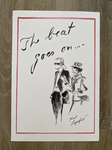 Karl Lagerfeld Chanel The Beat Goes On Print NEW