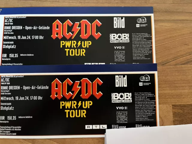 2 ACDC AC/DC Konzert-Karten Tickets Dresden 19.06.2024