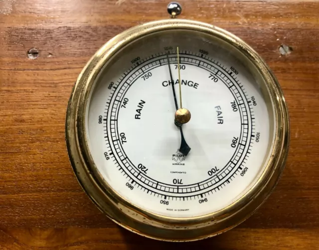 Pilot Marine Antique Nautical Rain Change Fair Vintage Ship Barometer - Germany