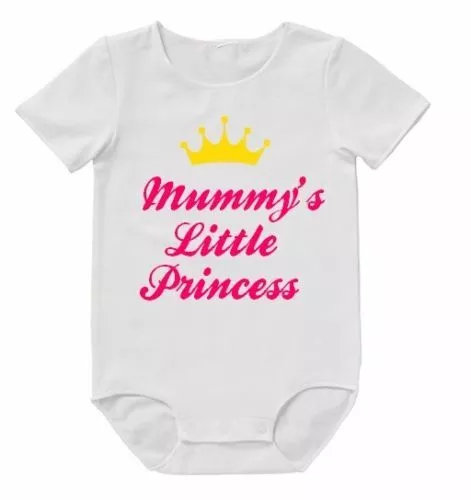 Mummy's Little Princess Funny Bodysuit Baby Shower Girl Mum Uncle Aunty Romper