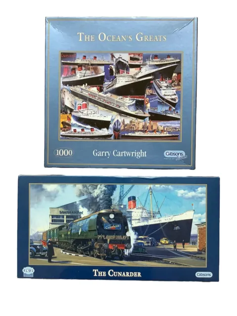 2x Jigsaws NEW Cunarder Loco Queen Mary Southampton + Cruise Liners
