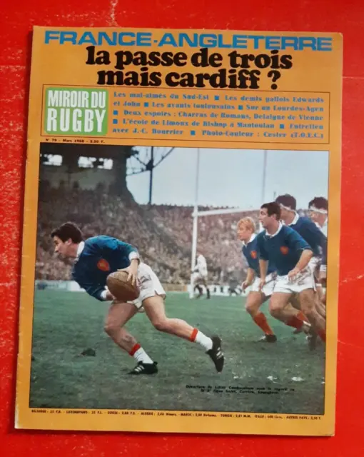 1968 Miroir du rugby n°79 SUD-EST EDWARDS JOHN FRANCE ANGELETERRE TOULOUSE