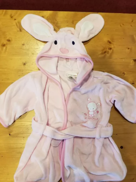 Just One Year Pink infant girls Bunny robe size 0-9mths