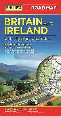 Philip's Britain and Ireland Road Map (Philip's Sheet Maps), Very Good Books