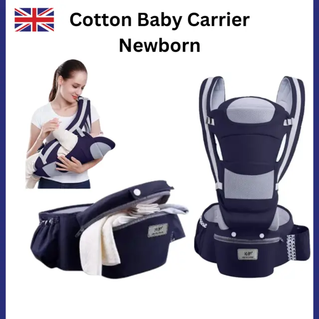 Portabambino in cotone neonato e bambino con sgabello in vita multifunzione ergonomico