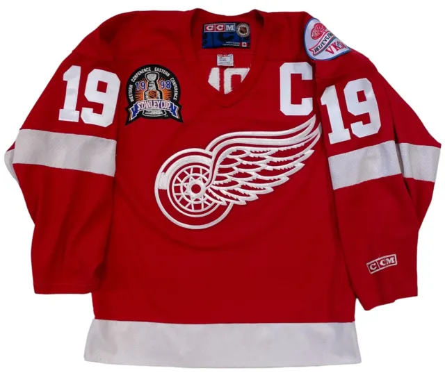 Steve Yzerman # 19 Detroit Red Wings NHL Hockey Jersey Sizes L and XL NWOT