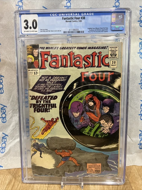 Fantastic Four 38 CGC 3.0 Frightful Four App, Wizard, Sandman + More Oww Pgs