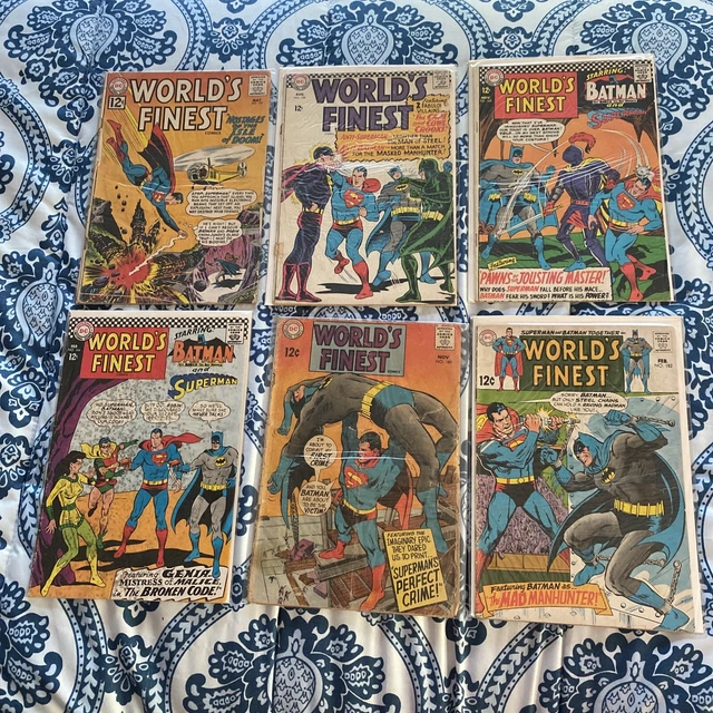6x Worlds Finest Comics DC Silver Age Superman Batman Adams & Swan Art 125-182