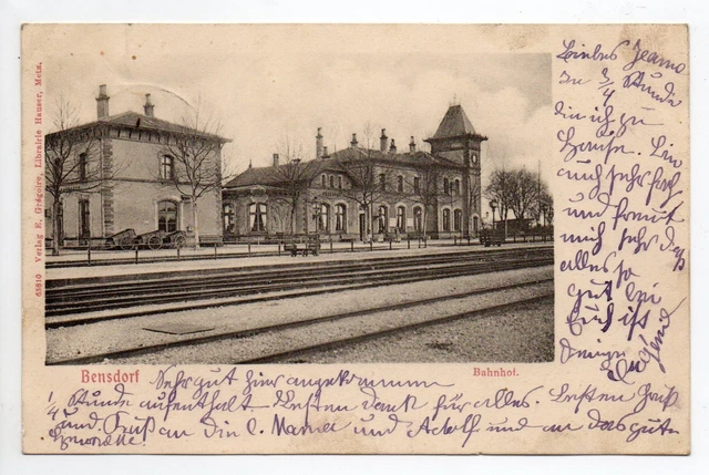 BENESTROFF Bensdorf Moselle CPA 57 la gare carte nuage