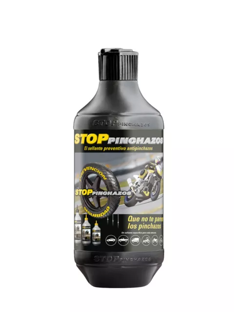 STOP PINCHAZOS LIQUIDO ANTIFORATURA GOMMA 500ml MOTO AUTO CROSS CAMION FURGONE