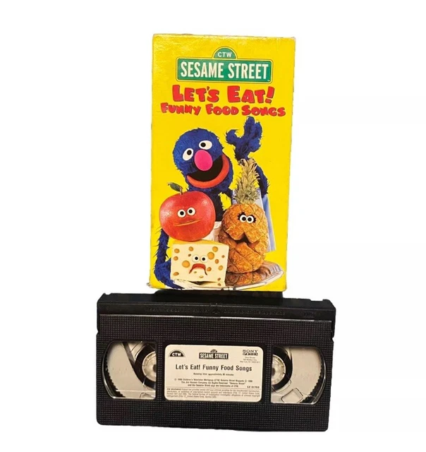 SESAME STREET - Let’s Eat, Funny Food Songs VHS Tape 1998 Educational