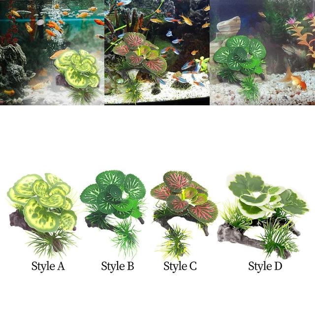 Aquarium Tree Plants Decorations,Reptile Fish Tank Landscaping Artificial Fish