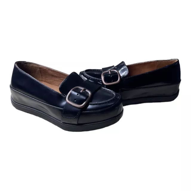 Fitflop Beau Buckle Black Leather Loafer Women’s  Sz 5