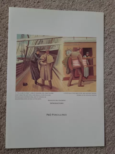 Vintage Canberra Cruise Luncheon Menu-P&0 Pencillings-Saturday 31St August 1996