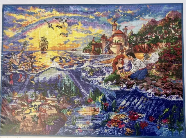 Disney Dreams Collection Cross Stitch Kit  The Little Mermaid  Thomas Kinkade