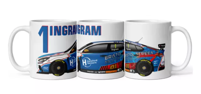 2023 BTCC Tom Ingram Excler8 British Touring Car Coffee Tea Mug