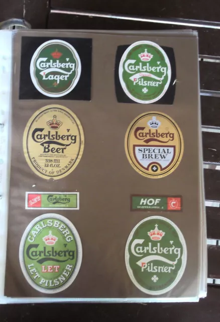 Carlsberg Brewery 6X Pilsner Varieties Danish Beer Labels