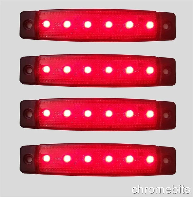 Kit De 20 X 24 LEDs De Position Rouges Pour Camion, Remorque Et Châssis – Éclairage Ultra-Lumineux 12V/24V