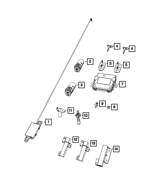 Genuine Mopar Keyless Entry Antenna 68185768AD